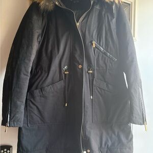 French Connection Black Ski Jacket with Gold Details